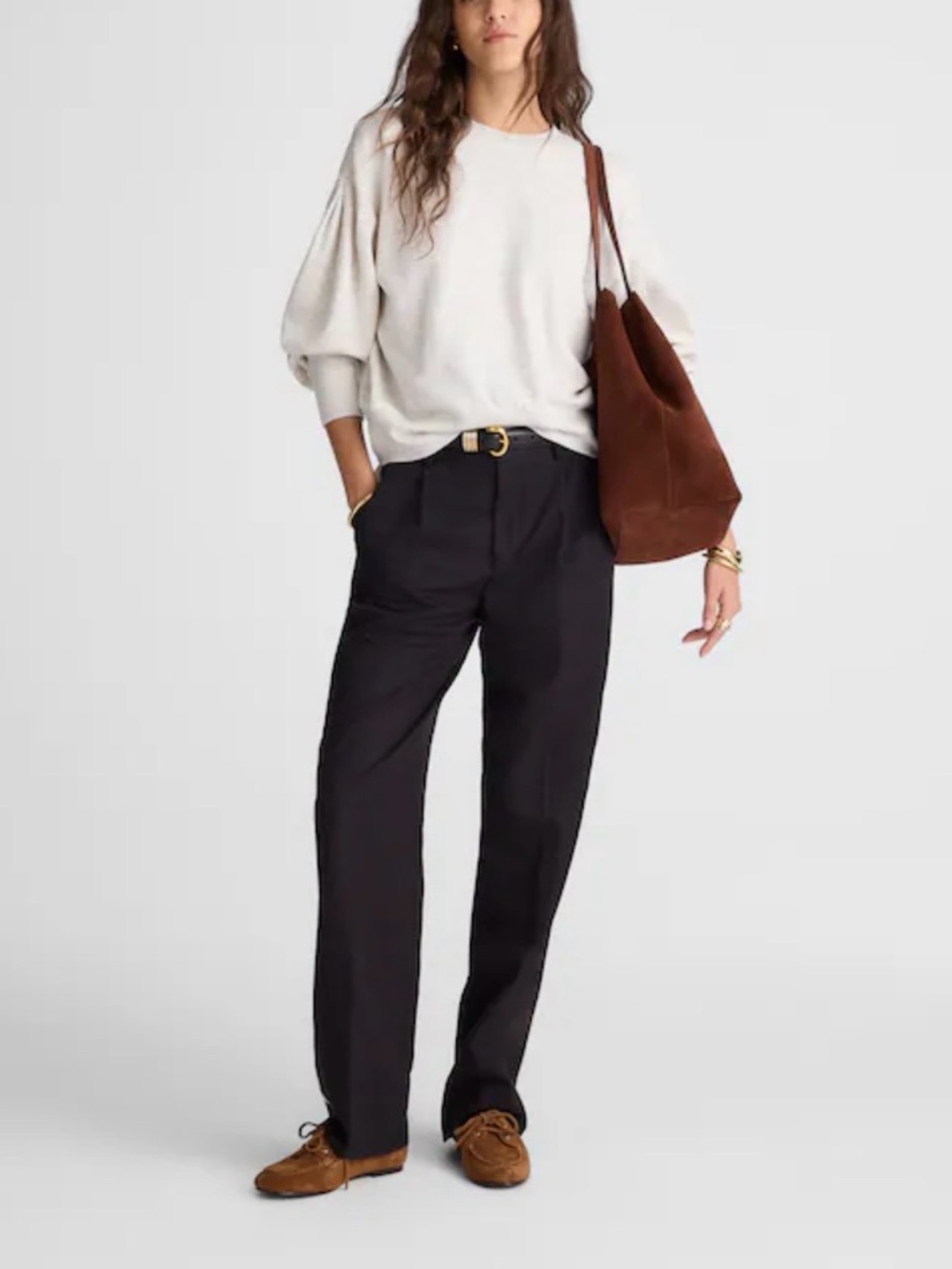 Madewell Double-Faced Puff-Sleeve Sweatshirt